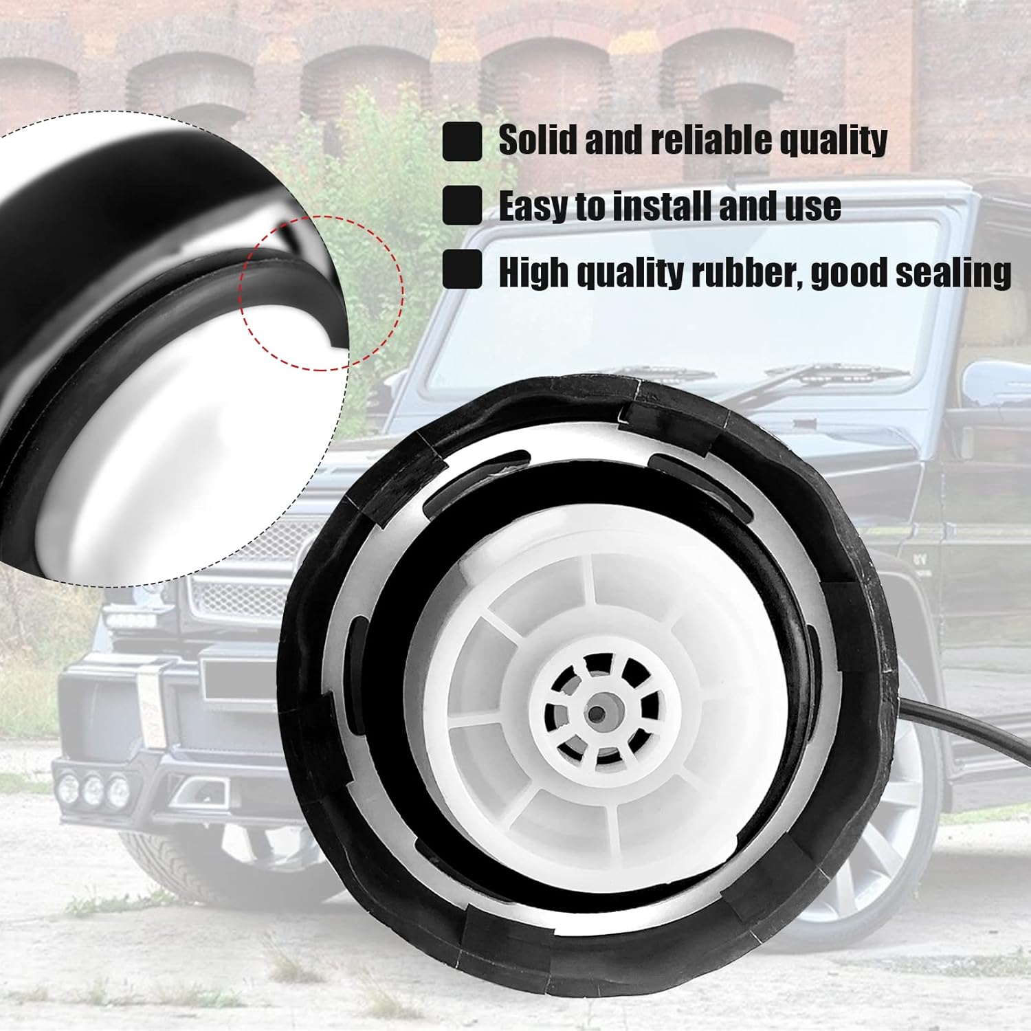 Compatible with Jeep Fuel Cap, Fuel Tank Cap, Compatible with Jeep Wrangler Fuel Cap, Compatible with Jeep Chrysler Dodge, 52030387ab, 52030387aa : Automotive