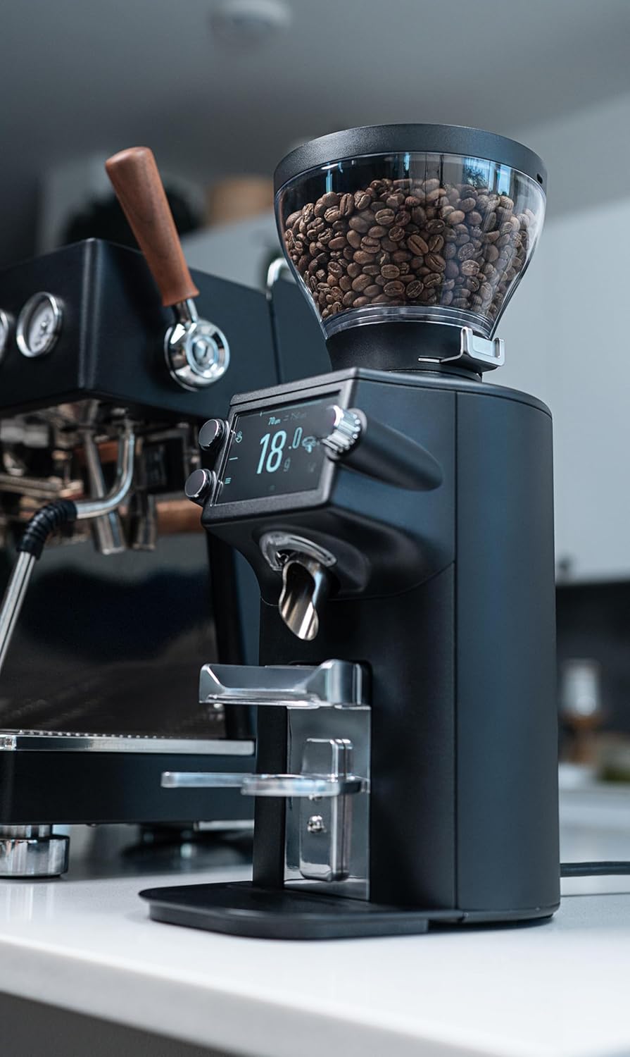 Mahlkönig E64 WS Grind-by-Weight & Sync Home Espresso Grinder | 64 mm Flat Burrs, Electric Grind Control, Wi-Fi, Precision Dosing & App Integration