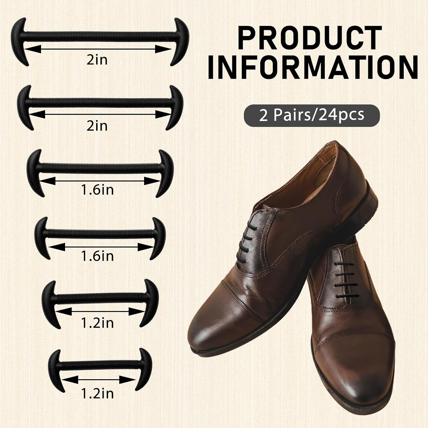 Wavwavw No Tie Elastic Laces for Men Dress Shoes image 3