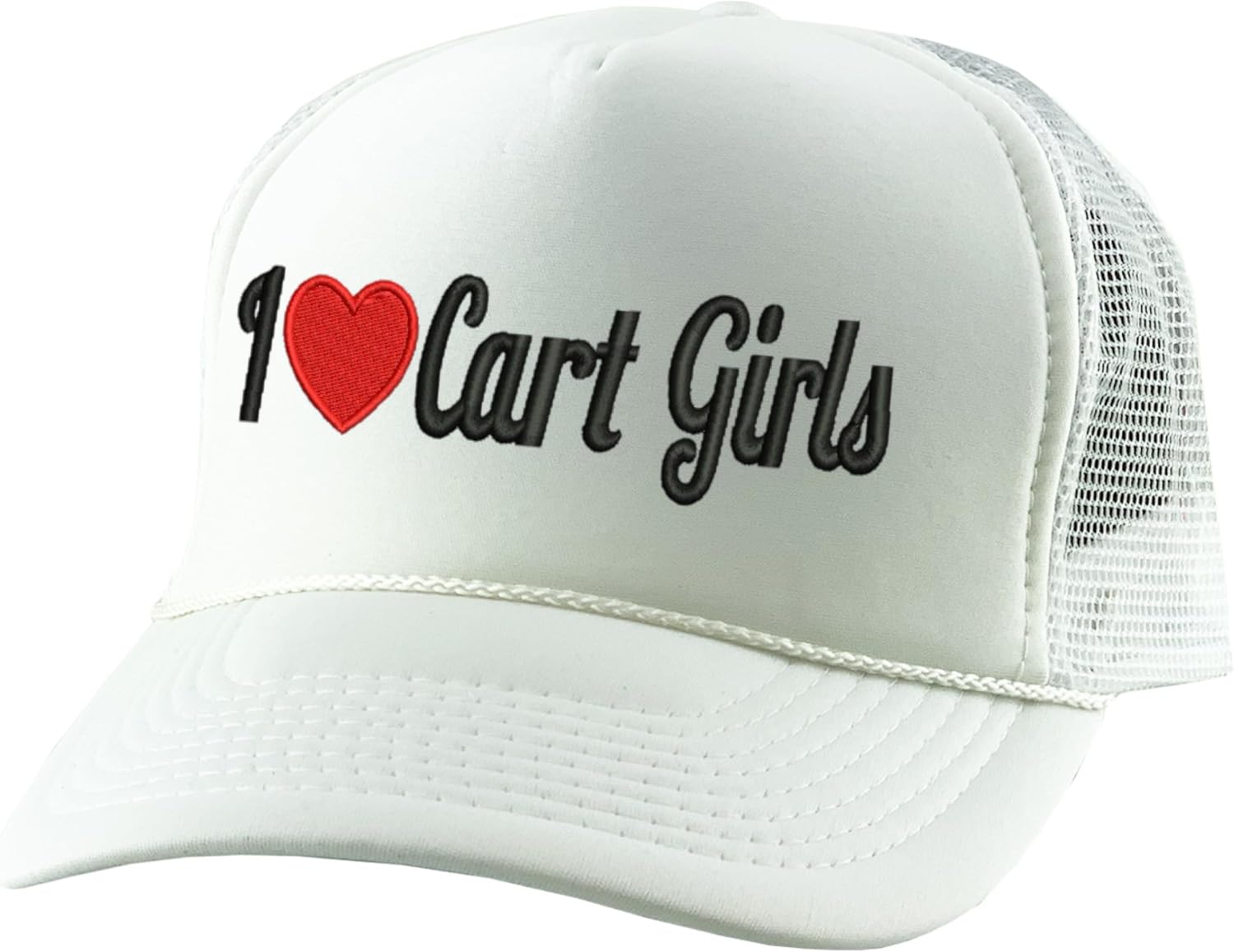 ALLNTRENDS I Heart Cart Girls Embroidered Trucker Hat Golf Snapback
