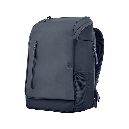 Mochila HP Travel - para Notebook de até 15,6 Polegadas, Multi-compartimentos, Expansível até 30L, com Alças Acolchoadas, Exterior Feito de Materiais Reciclados, Azul (6B8U4AA)