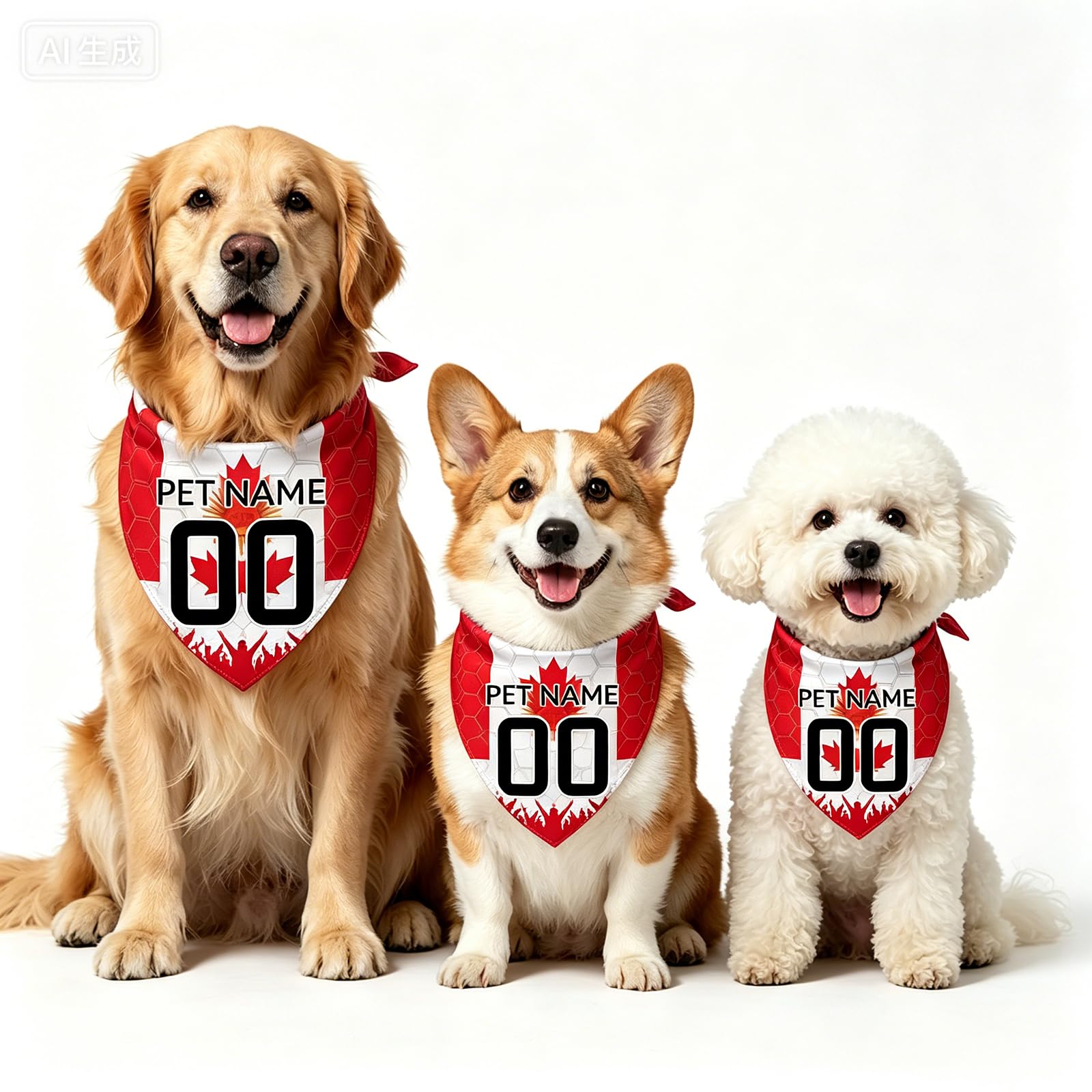 Personalised Dog Bandana with Name Number, Custom Dogs Bandana Football Dog Bandanas for Large Medium Small Dogs Puppy Cat Pet Scarf Birthday Present