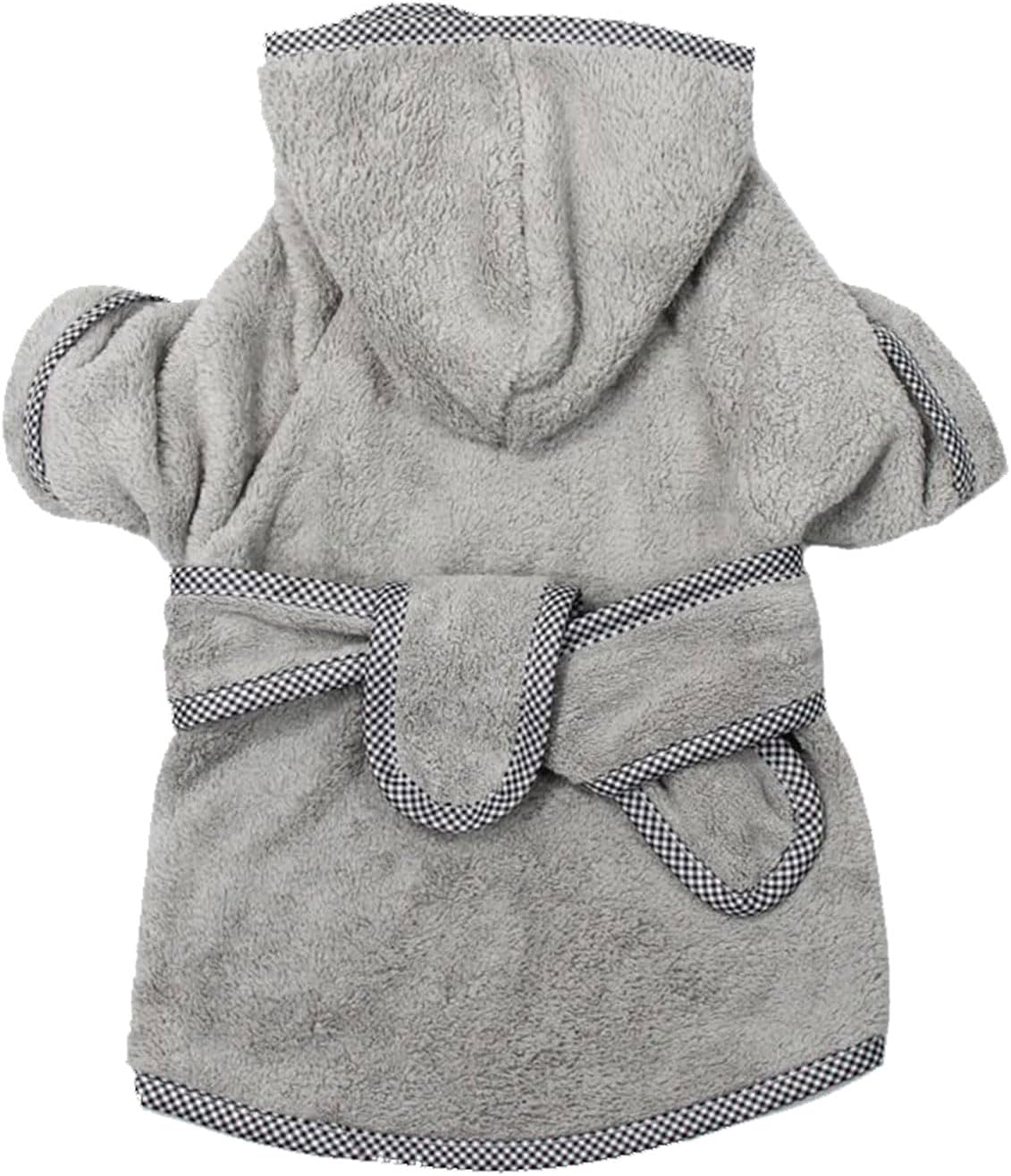 犬乾燥コートバスローブタオルマイクロファイバー暖かい猫パジャマドレッシングガウン速乾性超吸収性ペットバスローブ子犬タオルリングローブ