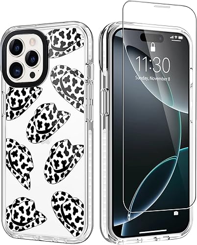 Miniatura 7 de GULTMEE Funda diseñada para iPhone 12 Pro Max de 6.7 pulgadas con protector de pantalla de vidrio templado, bonito diseño delgado con estampado de