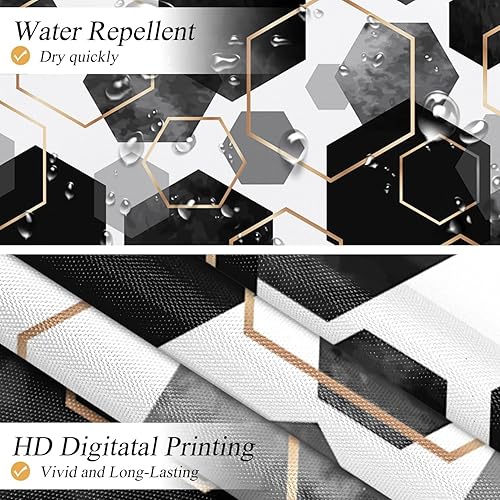 Miniatura 4 de Cortinas de ducha de flamenco rosa para baño, cortina de ducha floral de 72 pulgadas de ancho x 72 pulgadas de largo, hoja de palma verde, planta