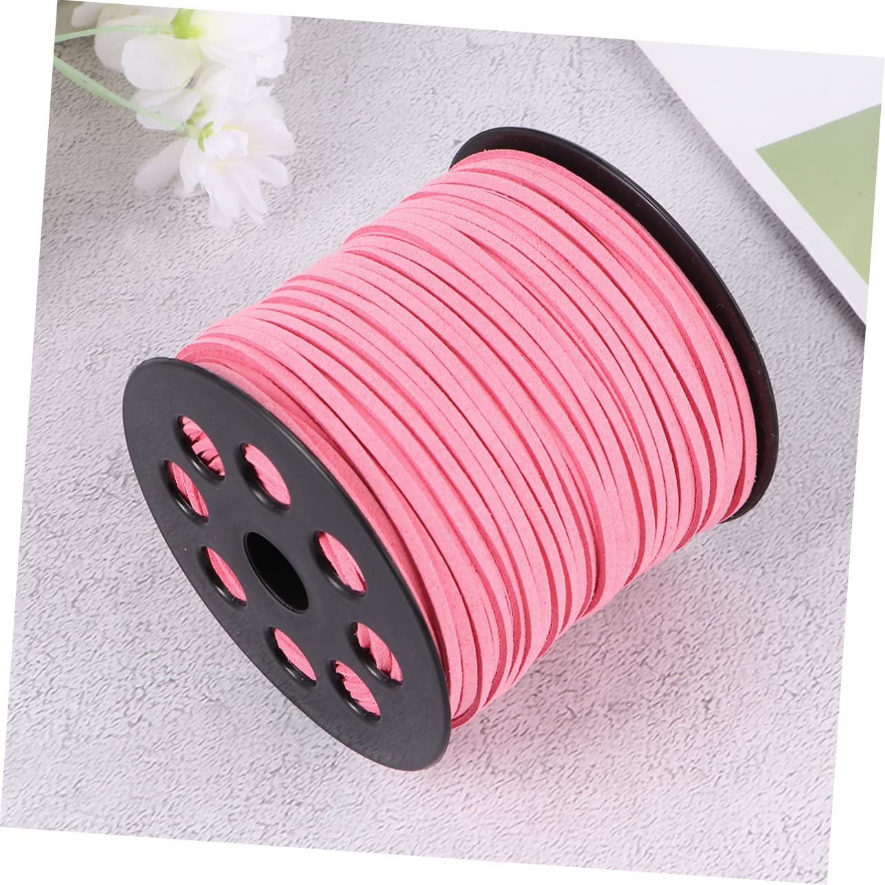 LALAFINA 3rotoli Filo Faux Suede Per Creazioni Di Cordoncino Per Braccialetti e Collane Adatto Per Decorazioni Giocattoli e Moda Rosa Scuro