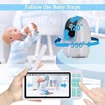 Baby Monitor avec caméra Baby Viewer 1080P Capteur intelligent Pas d'application Non WiFi Caméra de surveillance pour bébé avec écran de visionnement pour bébé animal etc. (Blue)