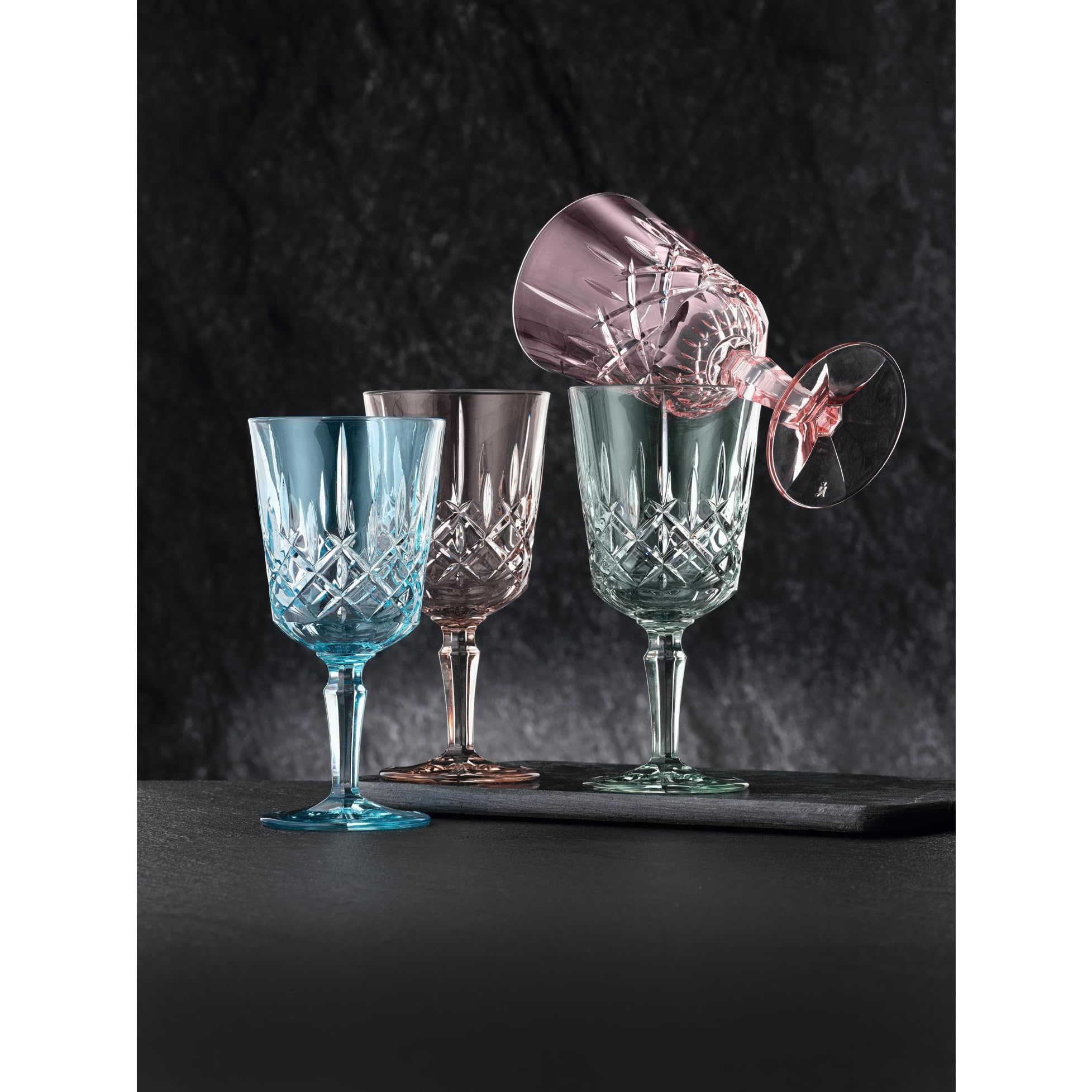 Spiegelau & Nachtmann, 2-częściowy zestaw kieliszków do wina, niebieskie kieliszki koktajlowe/kieliszki do wina, szkło kryształowe, 355 ml, Aqua, Noblesse Colors, 105219