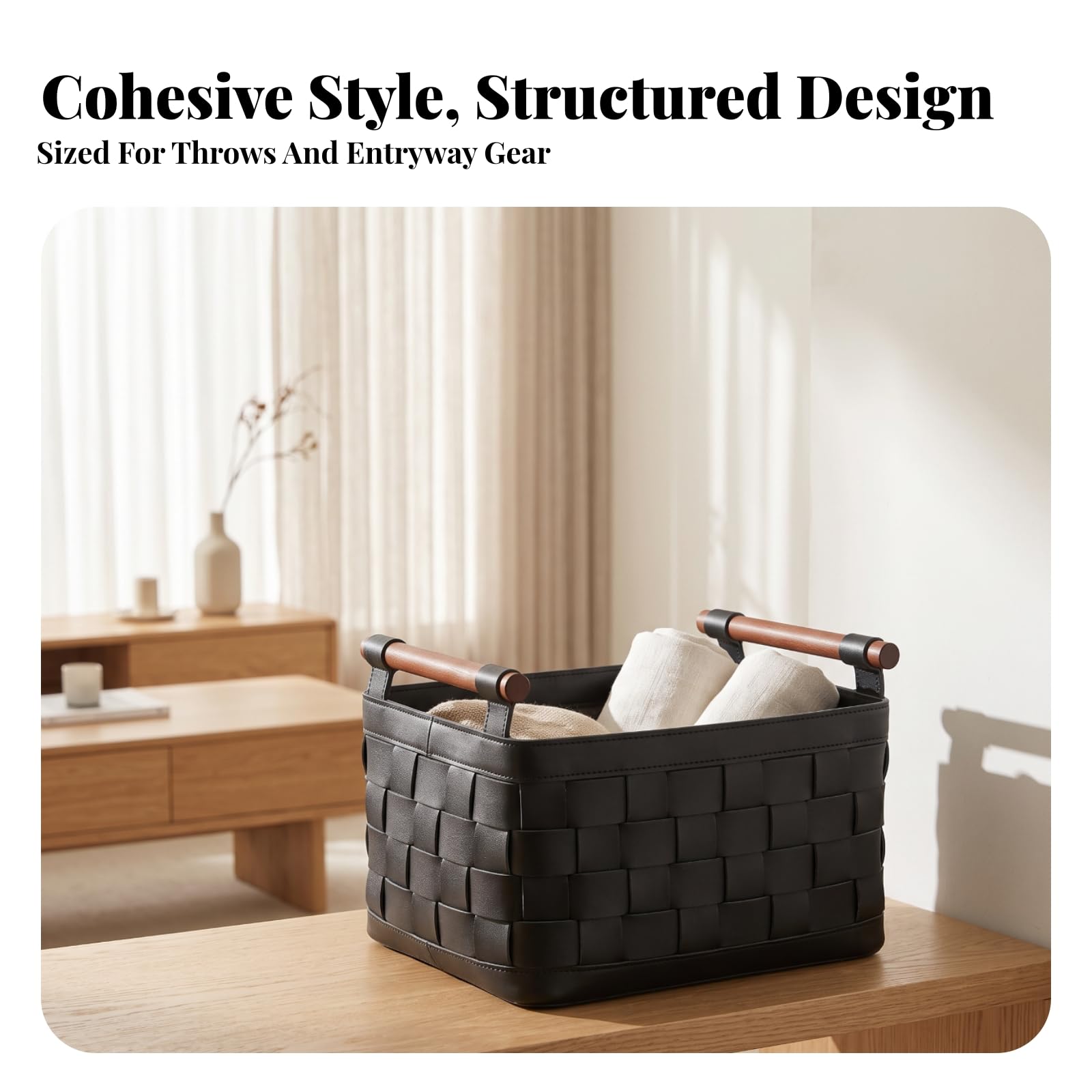 Cesta con Resisn, Negro, 33 26 19