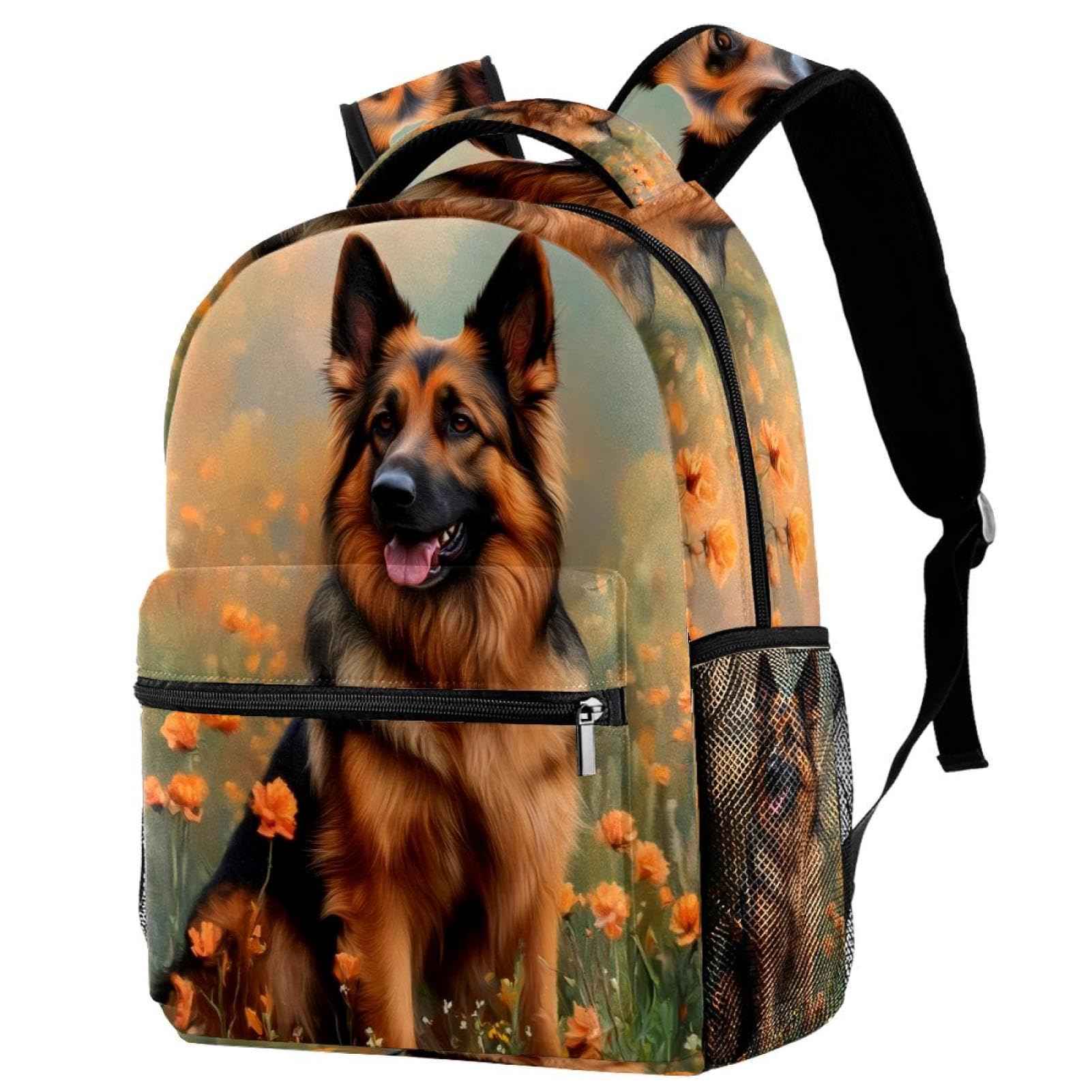 Sac à dos de voyage Campus imprimé berger allemand multicolore