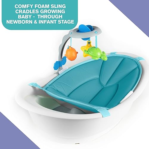 Miniatura 6 de Summer Infant Gentle Support - Bañera multietapa con juguetes, para edades de 0 a 24 meses, incluye soporte suave, barra de juguetes y juguetes de