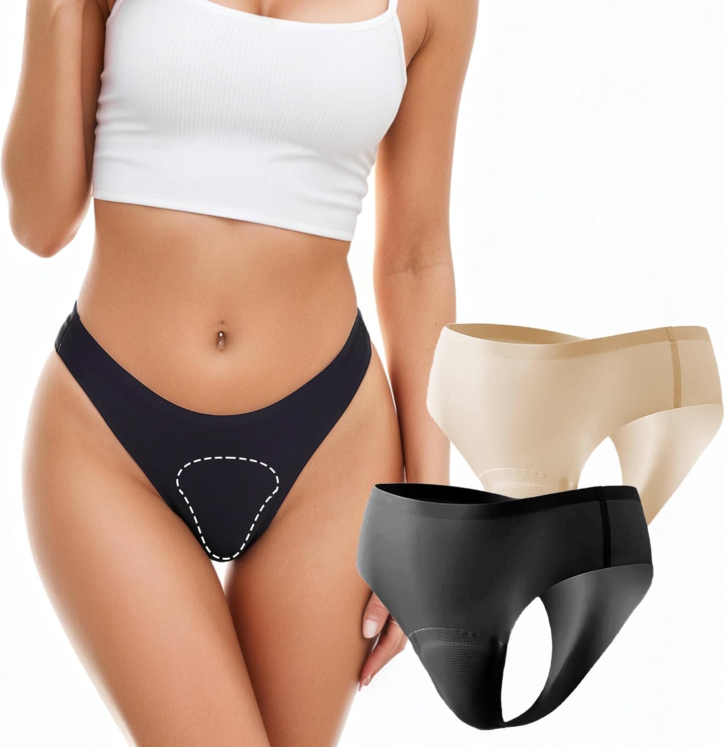 Camel Concealer Underwear Camel Cover Thong Seamless G-String Thongs Workout Underwear Anti Camels Cover Thongs