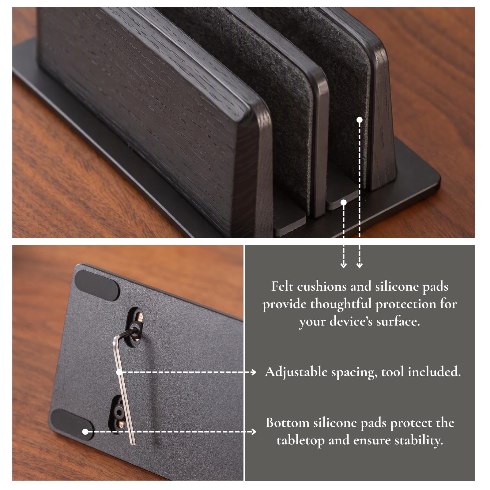 Vandroop Supporto verticale per computer portatile con doppio slot da 1,60