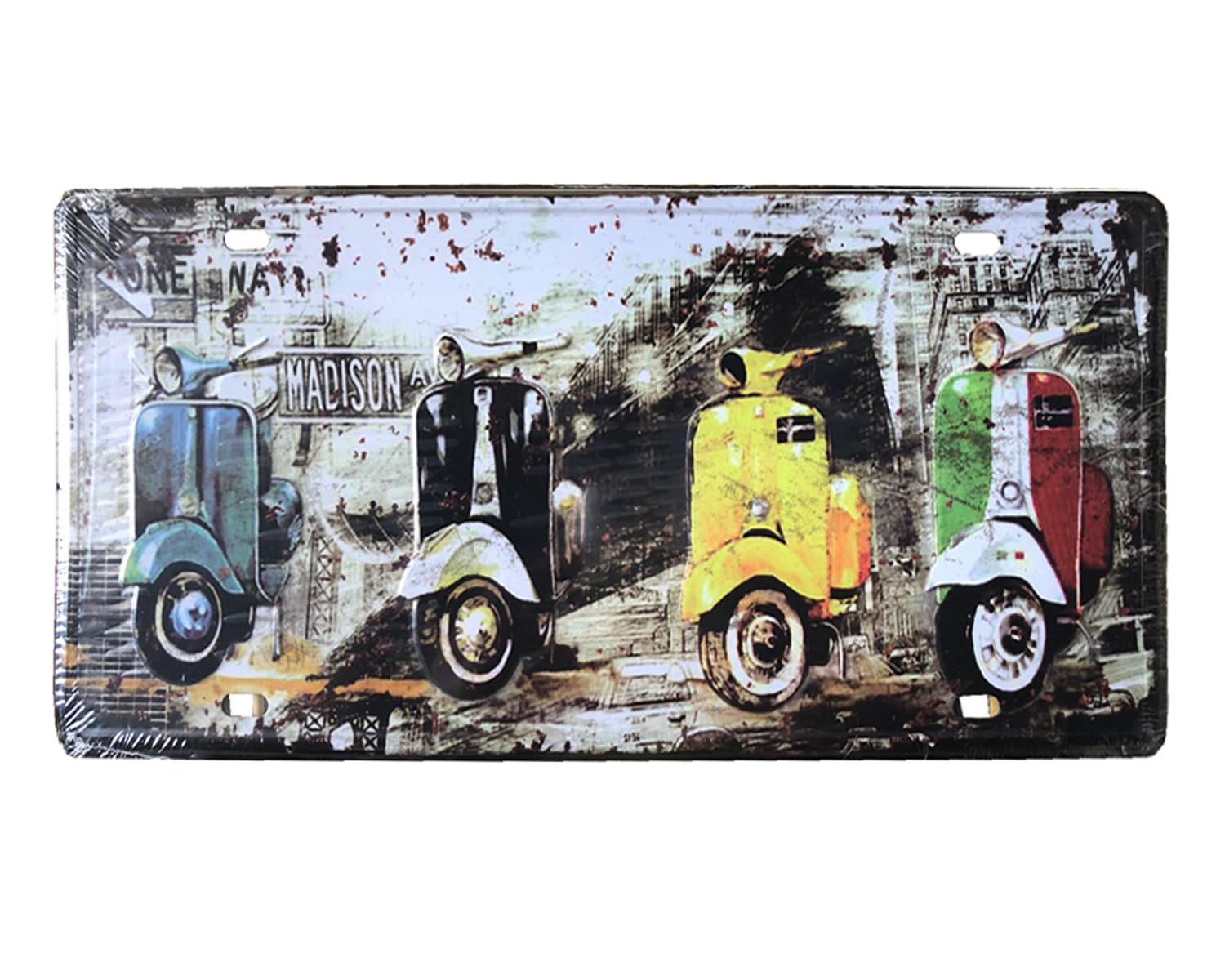 LINGWEI Metal Wall Decorative Plate Metal Plate Wall Plate Wall Decorative Metal Plate Metal Wall Art Tin Sign Car Plate Vintage Metal Tin Sign Plate Tin Poster Wall Plate (Style-9)