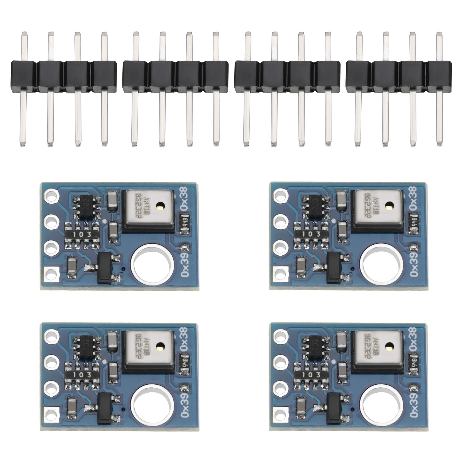 ECSiNG 4 Sets AHT10 I2C Digital Temperature Humidity Sensor Module Temperature Humidity Measurement Module IIC Communication Replace SHT20 Suitable for Testing Equipment