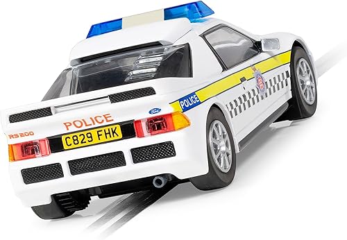 Miniatura 4 de Scalextric Ford RS200 Essex Police Car Livery 132 Slot Race Car C4341
