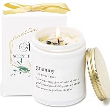 KORMMCO Grammy Tan ml  Mum, B y kanne i in Noel Hediyeleri, Grammy Hediyeleri, B y kanne Do um G n  Hediyeleri, B y kanne, Mimi, Nana, Grammy, B y kanne, Vanilya ve Lavanta Kokulu Mumlar i in Kristal Hediye