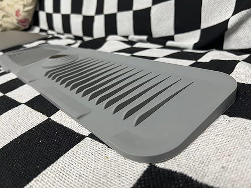 Miniatura 9 de Tapete de silicona para grifo (24 x 5.5 pulgadas), tapete para fregadero, bandeja para atrapar goteo, tapete para atrapar grifos, alfombrilla