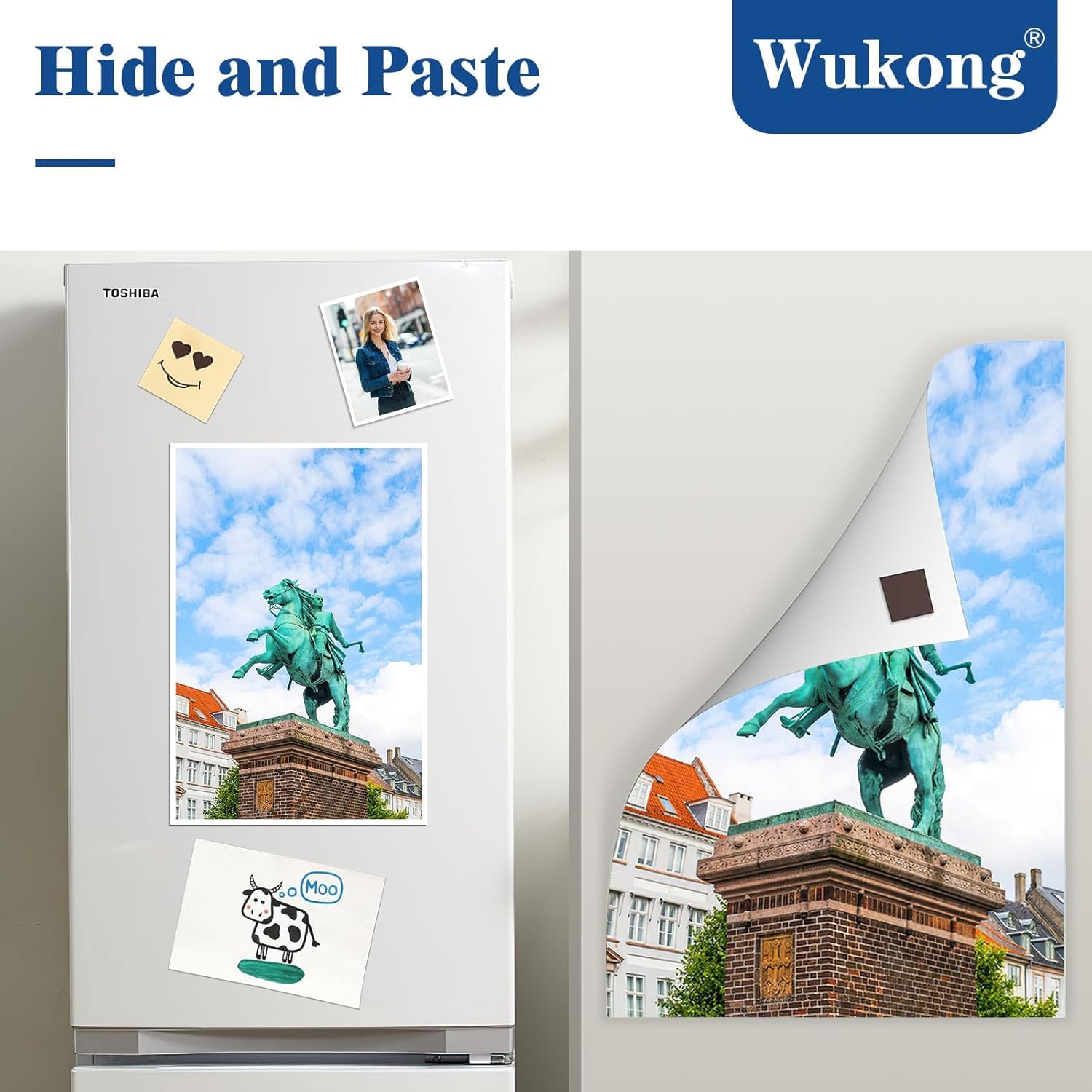 Wukong Samoprzylepne płytki magnetyczne, 10 x 10 mm, 200 sztuk z klejem 3M, magnesy samoprzylepne, płaskie magnesy, elastyczna folia magnetyczna samoprzylepna do zdjęć i innych