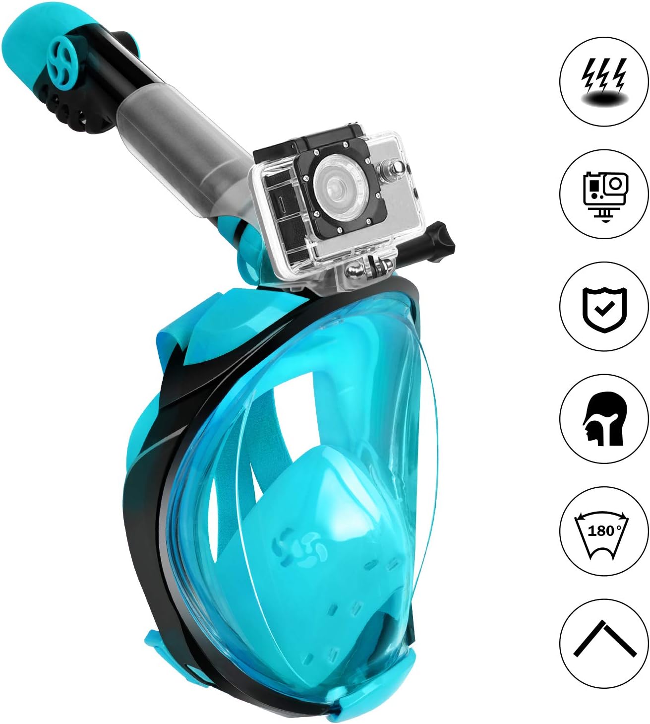 maschera da snorkeling per baffi