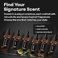 Vista 9 de BAHAWAT Aceite para barba, acondicionador y suavizante de aceite para barba de alta calidad, aroma de barbería, elimina la picazón de la barba