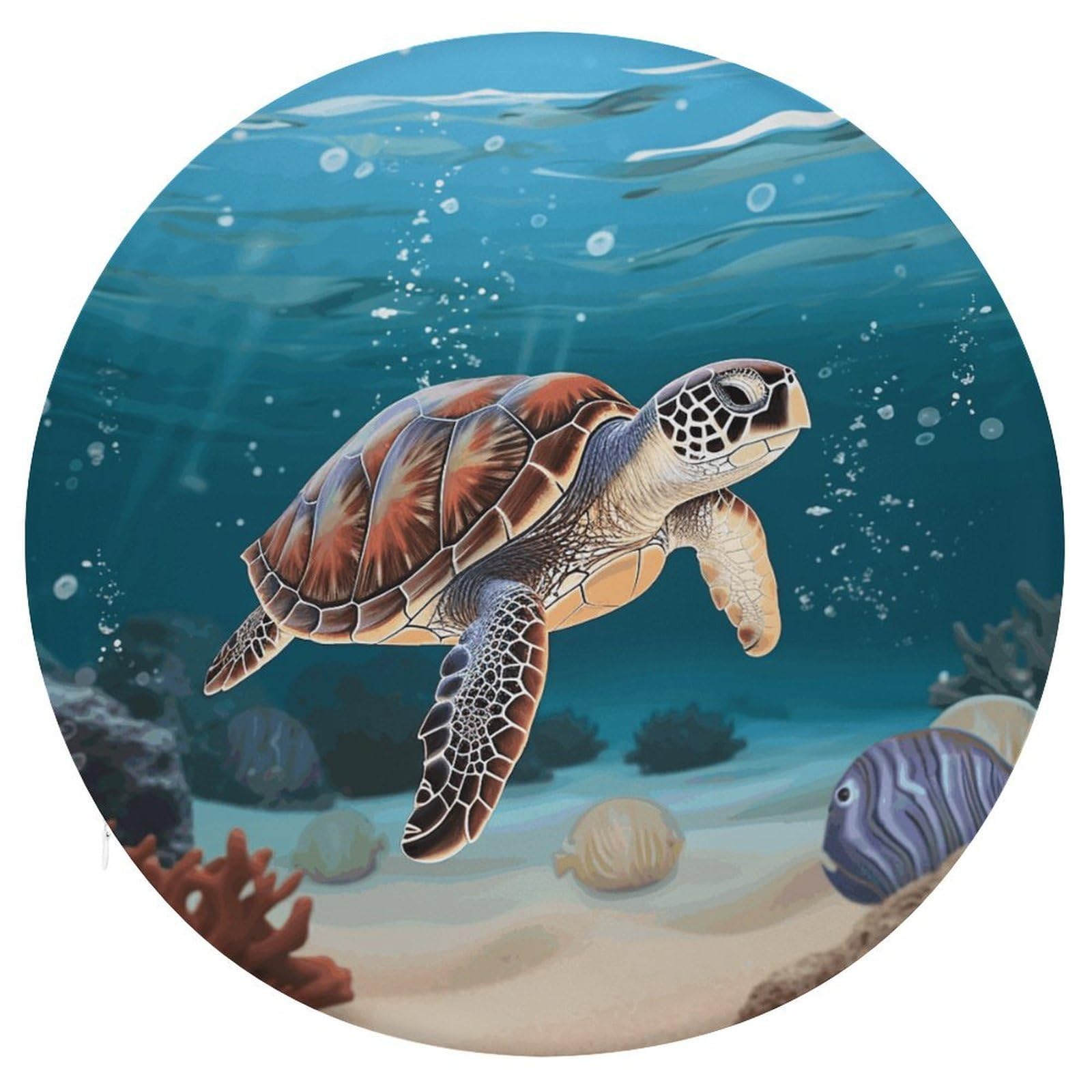 Adfgyerh Style Sea Turtle Swimming Cushion Memory Foam Pillow Core，Seat Cushion Detachable Design，Chair Cushions Suitable For All Seasons, And Can Be Used In Offices, Dining Rooms, Homes, And Other Settings.