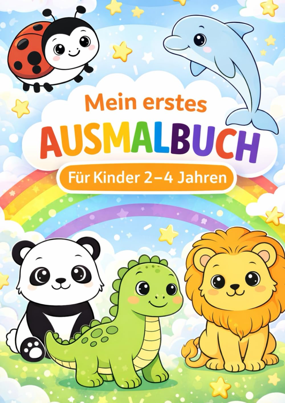 Mein erstes Ausmalbuch: Ausmalbuch für Kleinkinder ab 2 Jahren mit 31 einfachen Motiven, Erstes Ausmalbuch mit großen Flächen für Kinder ab 2 Jahren