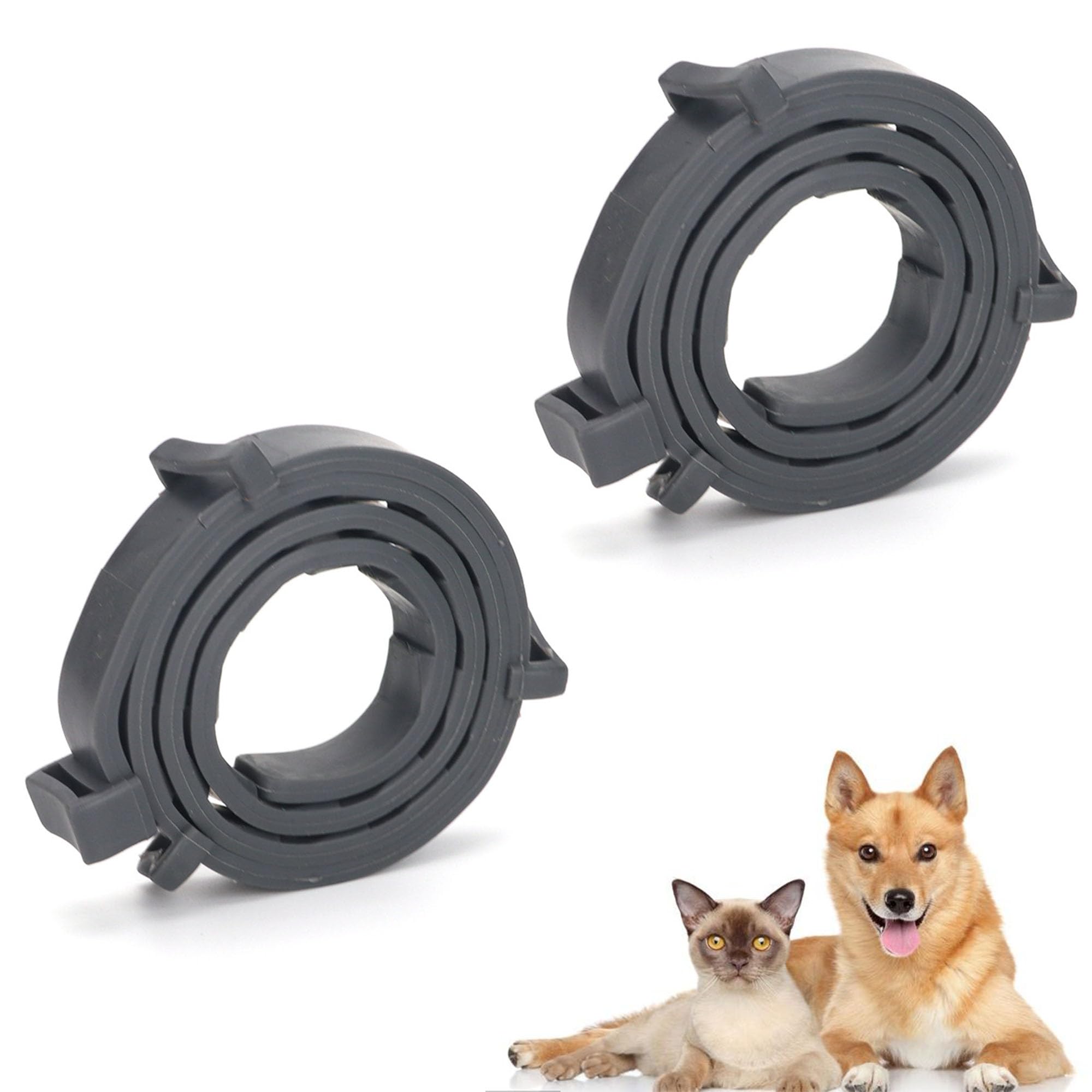 2 pcs Zeckenhalsband für Katzen,Wasserdicht Hund Flohhalsband,Zeckenschutz Katze,Zeckenhalsband für unde und Katzen,VerstellbareinheitsgrößE,für Aller Größen Und Rassen 62cm