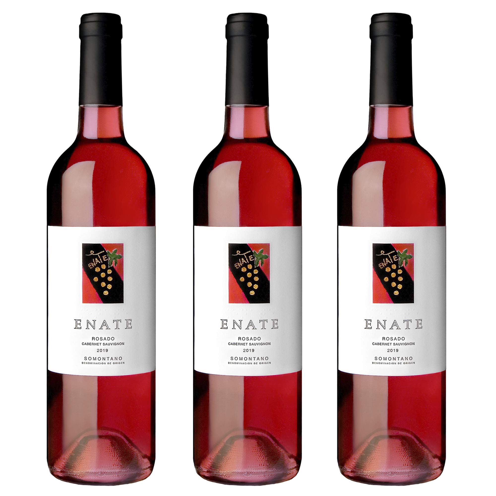 ENATE Cabernet Sauvignon - Monovarietal - Añada - D.O. Somontano - Vino Rosado - Afrutado (Arándano, Frambuesa y Pimienta) - Pack de 3 Botellas - 75cl