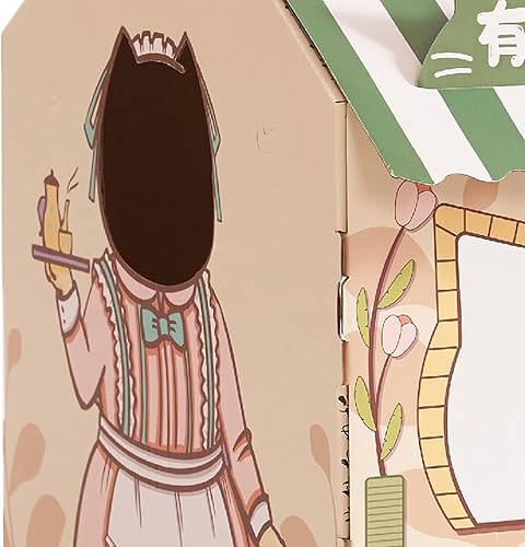 Miniatura 3 de Casa de cartón para gatos, caja rascador para gatos, casa de juegos reversible para gatos, juguete corrugado reciclable para rascar, almohadillas