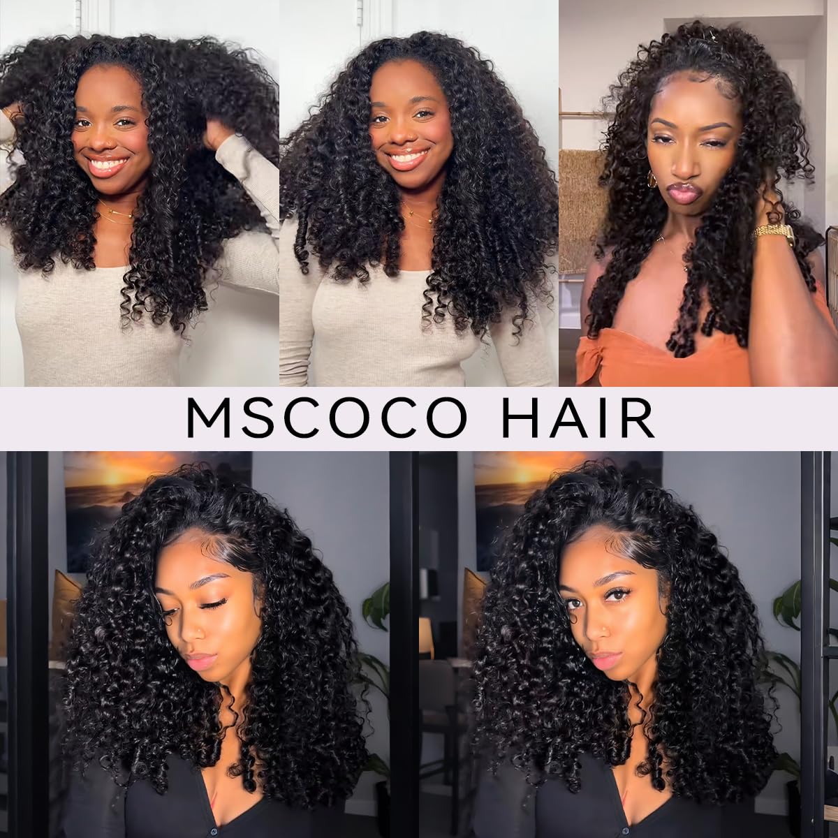 mscoco Half Wig Human Hair Burmese Curly 3 In 1 Drawstring Seamless Flip Over Half Wig Wear and Go Glueless Wigs Human Hair for Black Women Beginner Friendly 22inch