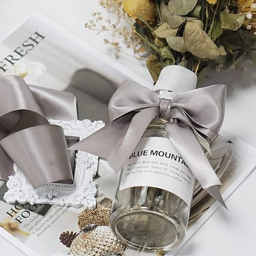 Miniatura 42 de Cinta de satén verde esmeralda de doble cara de 1-1/2 pulgadas x 50 yardas, cinta de poliéster verde esmeralda para envolver regalos, muy adecuada