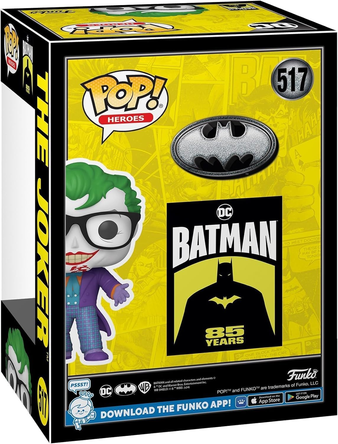 POP DC Heroes: Batman's 85th Anniversary - 1989 The Joker Funko Vinyl Figure (Bundled with Compatible Box Protector Case) Multicolored, 3.75 inches