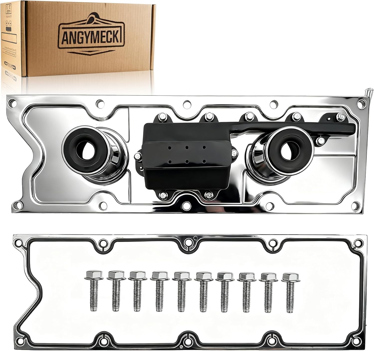 Engine Valley Cover Plate Kit with Gasket & Bolts Compatible with Chevy Corvette 2004, Cadillac CTS-V 2004-2005, Pontiac GTO 2004 - V8 5.7L LS1 LS6 OHV Engine - Replaces 12577927, 12568011