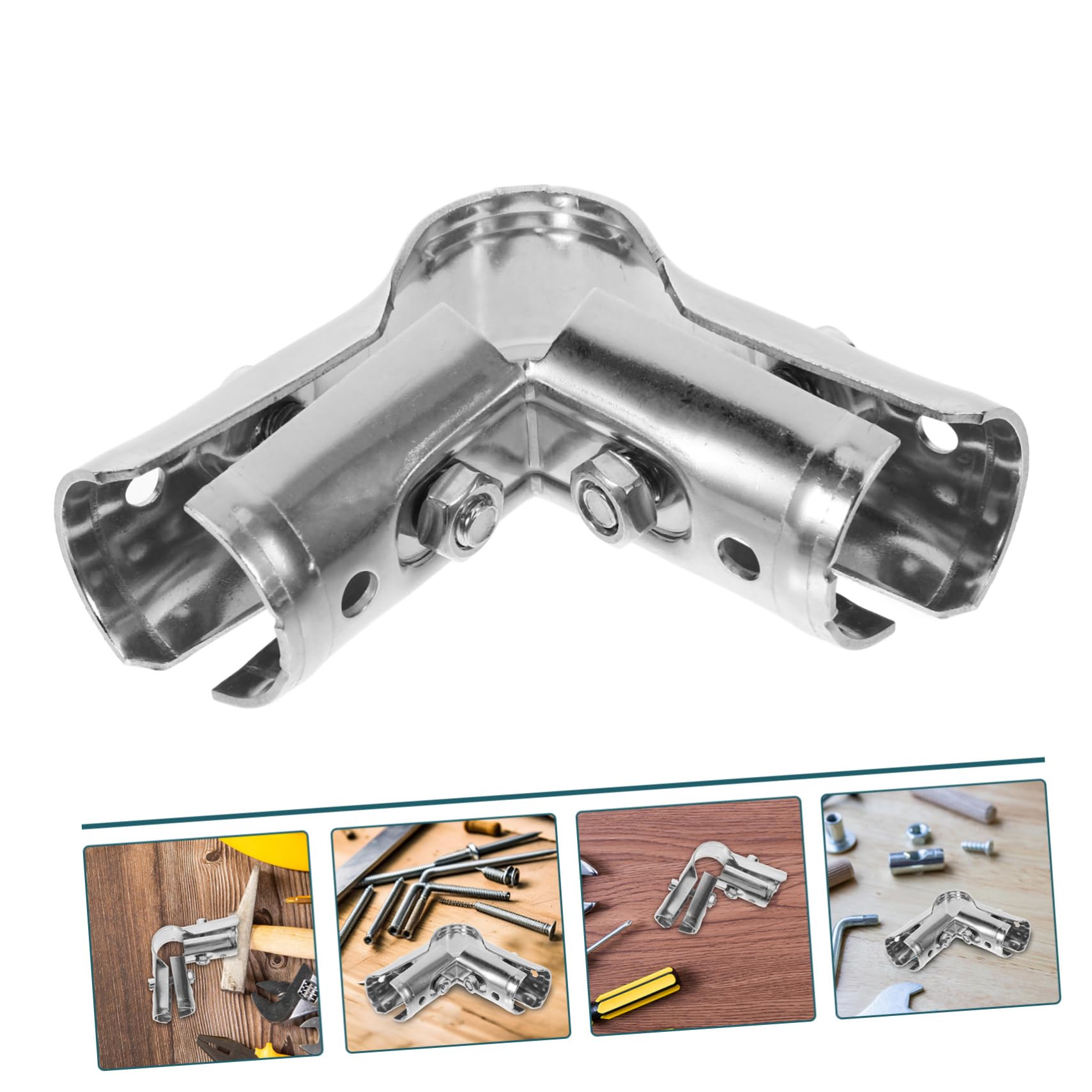 Artibetter 4pezzi Adattatori Per Tubo Inox Collari Per Riparazione e Connessione Di Tubo Per Design Tre Vie Per Versatilità e Resistenza Alla Corrosione