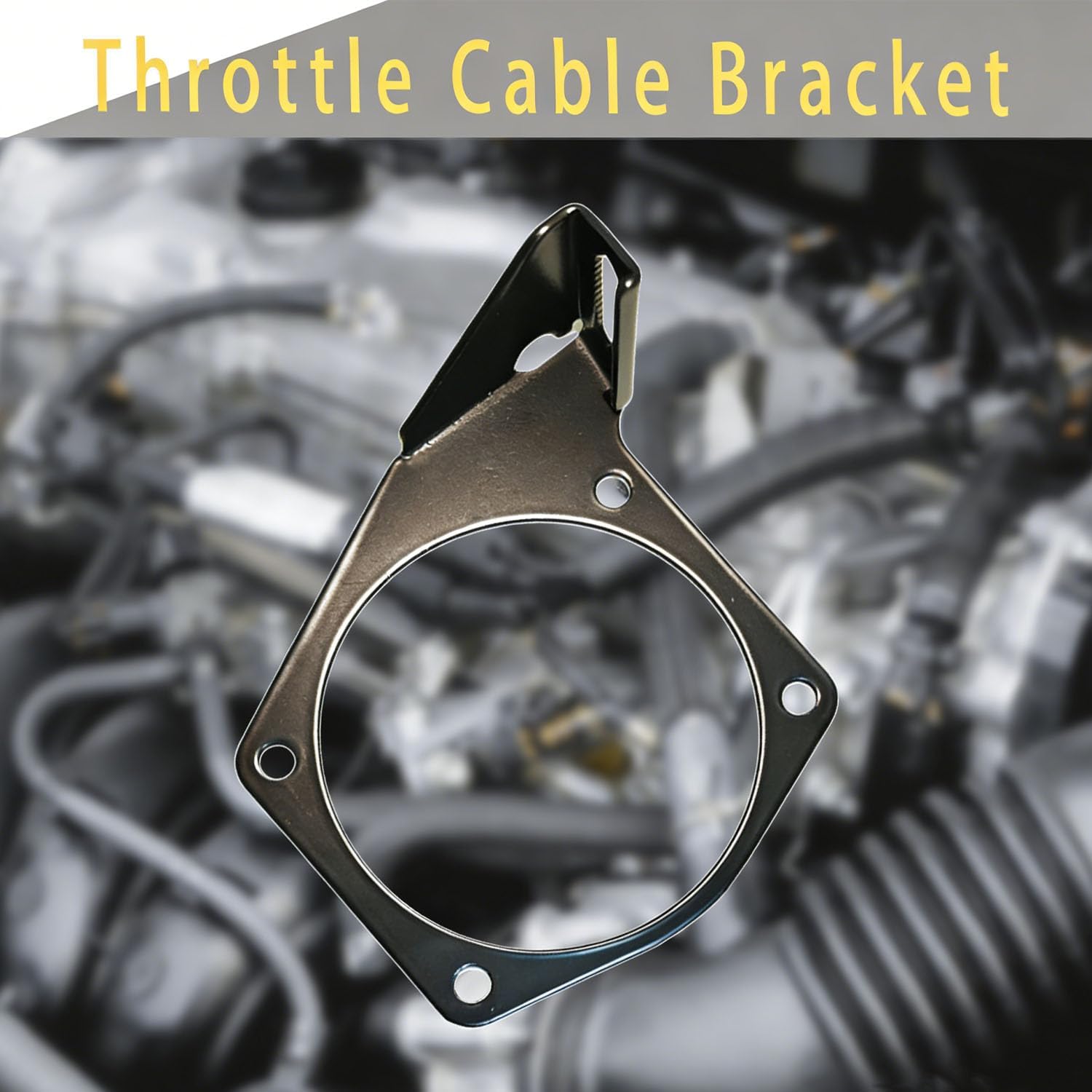92-102mm 4-Bolt Throttle Cable Bracket Kit with Gaskets, Replaces 81012 81042 81001 for LS LSX Intake Manifold 81043 81044 81002 81003 81007