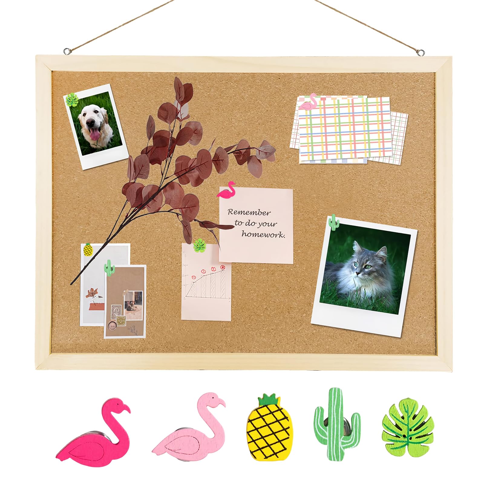 Lot de 40 punaises décoratives en forme de cactus pour tableau d
