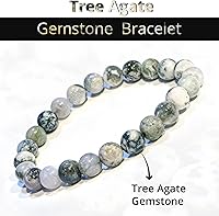 Vista 199 de Pulsera de turmalina negra, pulsera de cristal curativo natural para mujeres y hombres, pulsera de cuentas redondas de 0.315 in para espiritual