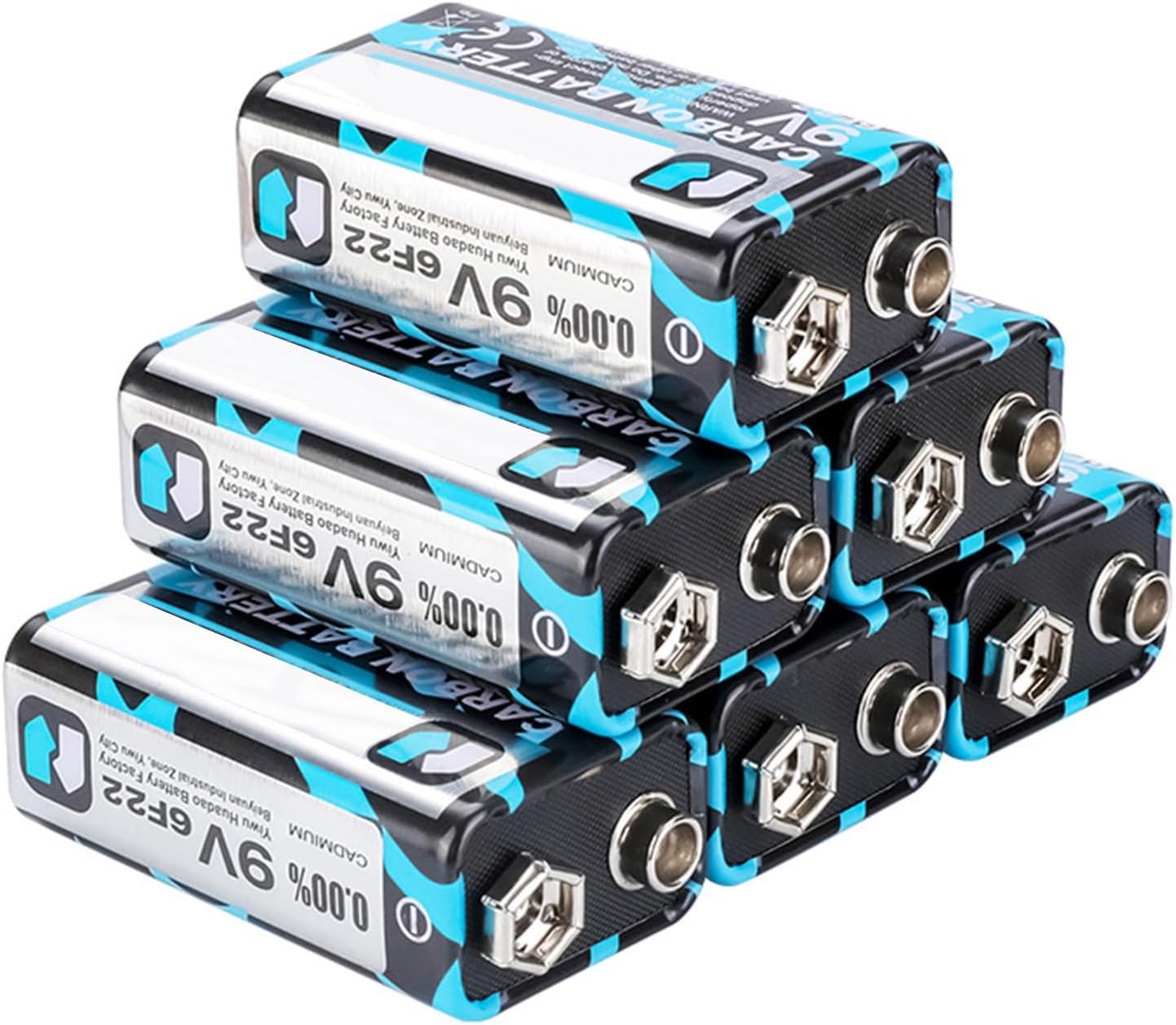 10Pieces 9V Square Battery 6F22 Batteries High Capacity