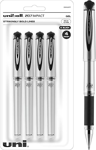 Miniatura 5 de Uniball Signo 207 Impact RT - Bolígrafos de gel retráctiles (paquete de 12) y bolígrafos de gel Uniball Signo 207 Impact Stick (paquete de 4)