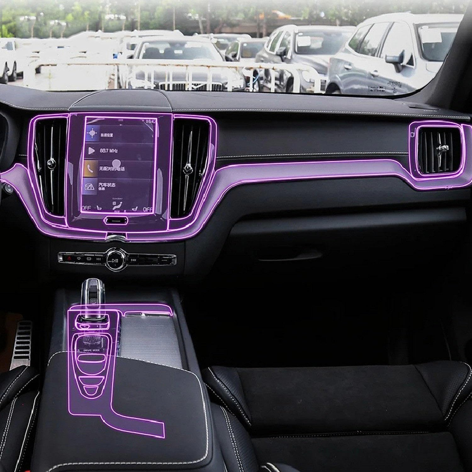 Film de protection transparent en TPU Volvo XC60 pour maintenir l'écran neuf