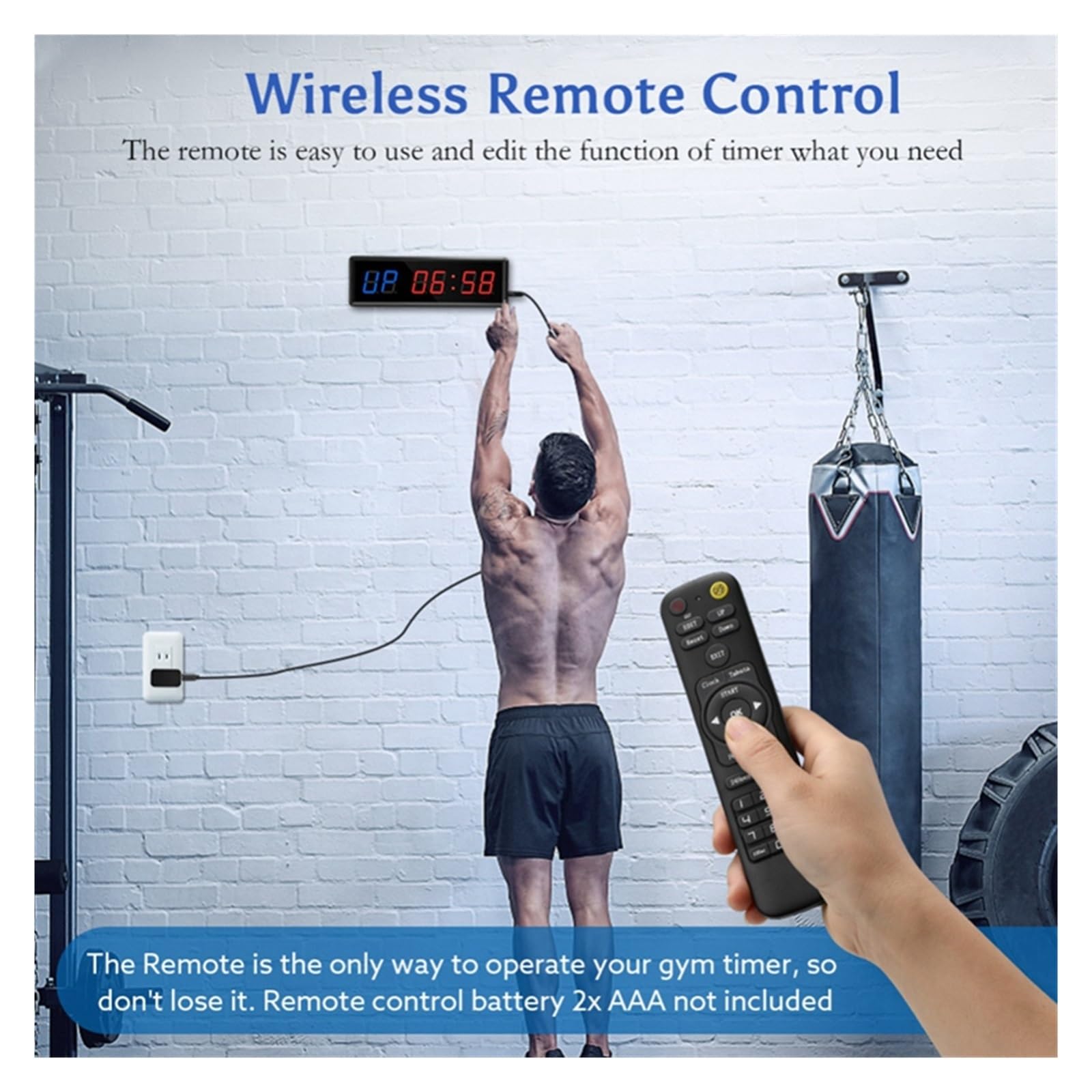 Timer palestra, Cronometro digitale for conto alla rovescia con timer da palestra a intervalli LED remoto for fitness in a casa