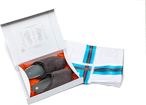 Miniatura 7 de Revs Premium Reflexology - Zapatillas de masaje y acupresión con forro de piel sintética, acolchado cómodo, plantilla texturizada con arco de apoyo