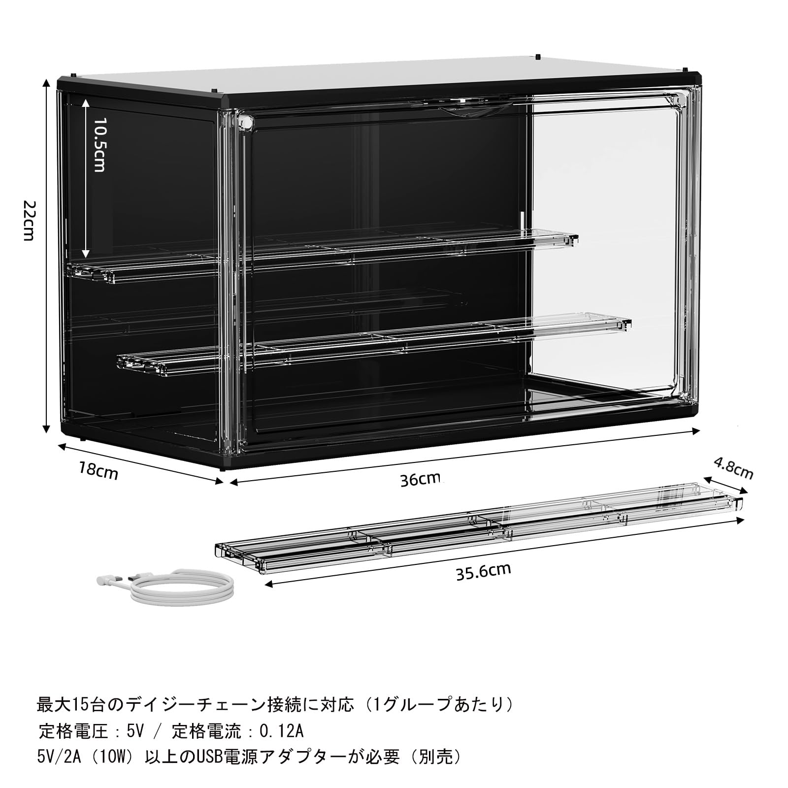 Amazon.co.jp: HOYOJA ディスプレイケース LEDライト付き フィギュア