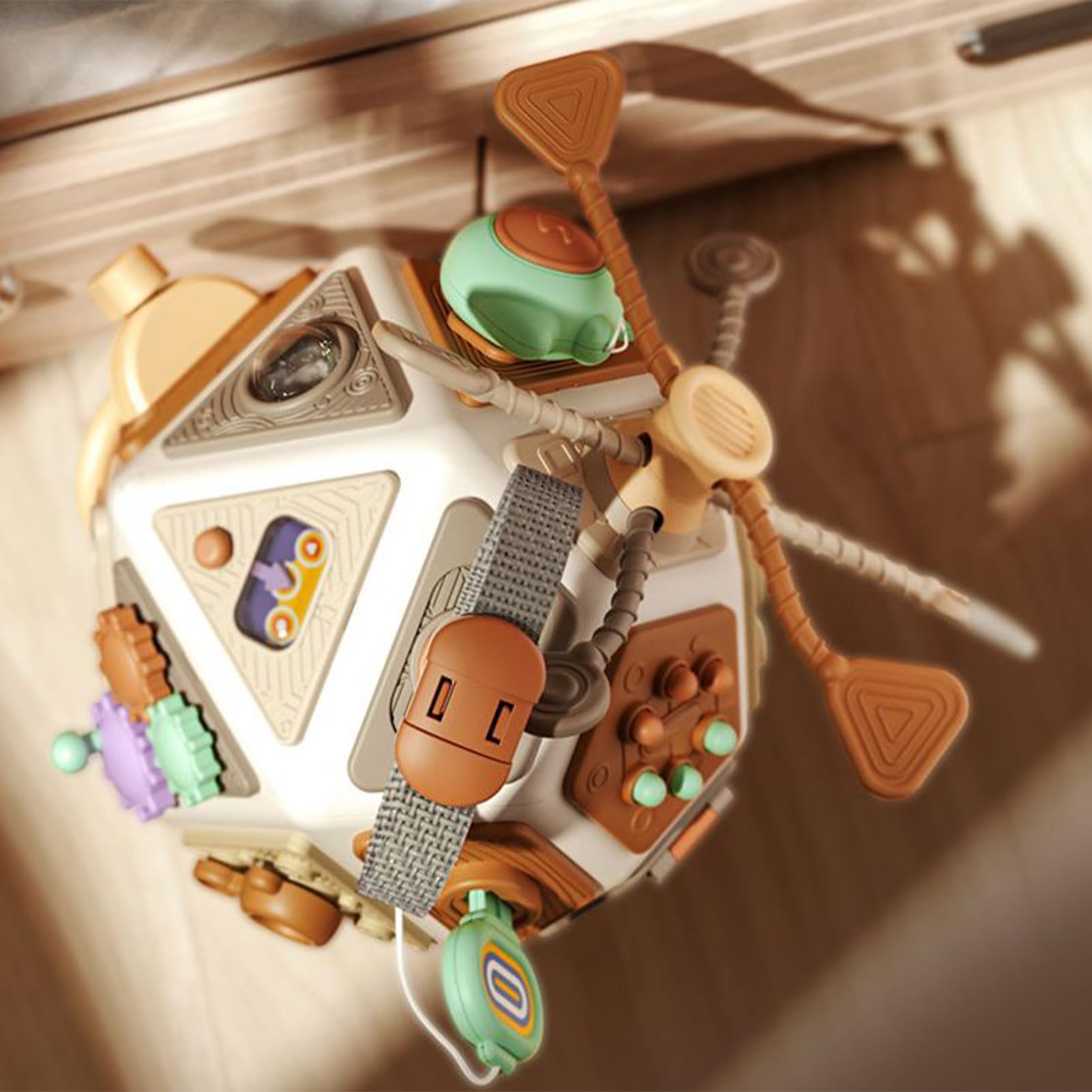 Generisch Motorikwürfel Ab 1 Jahr 20x19,5 cm Busy Cube Montess-ori Sensorik Spielzeug Lernspielzeug A-b 1 Jahr BAB-y Sinneswürfel Aktivitätswürfel Spielzeug Für Kinder Mädchen Ab 6 Monaten