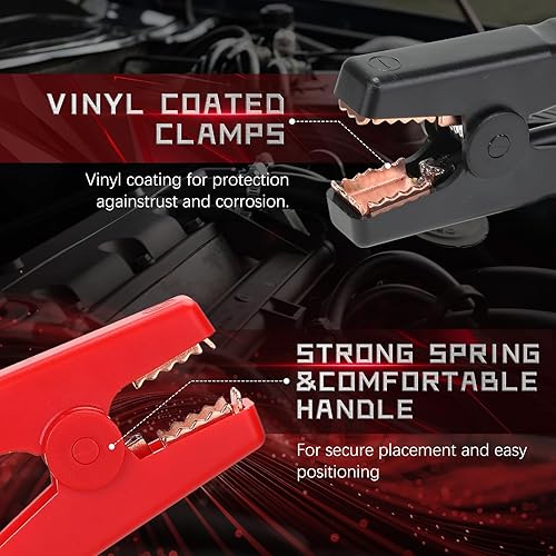 Miniatura 5 de Beaspire Adaptador de cables de puente compatible con batería De.Walt de 18 V20 V, (5.9 pies x 8 AWG), batería portátil, cable de refuerzo