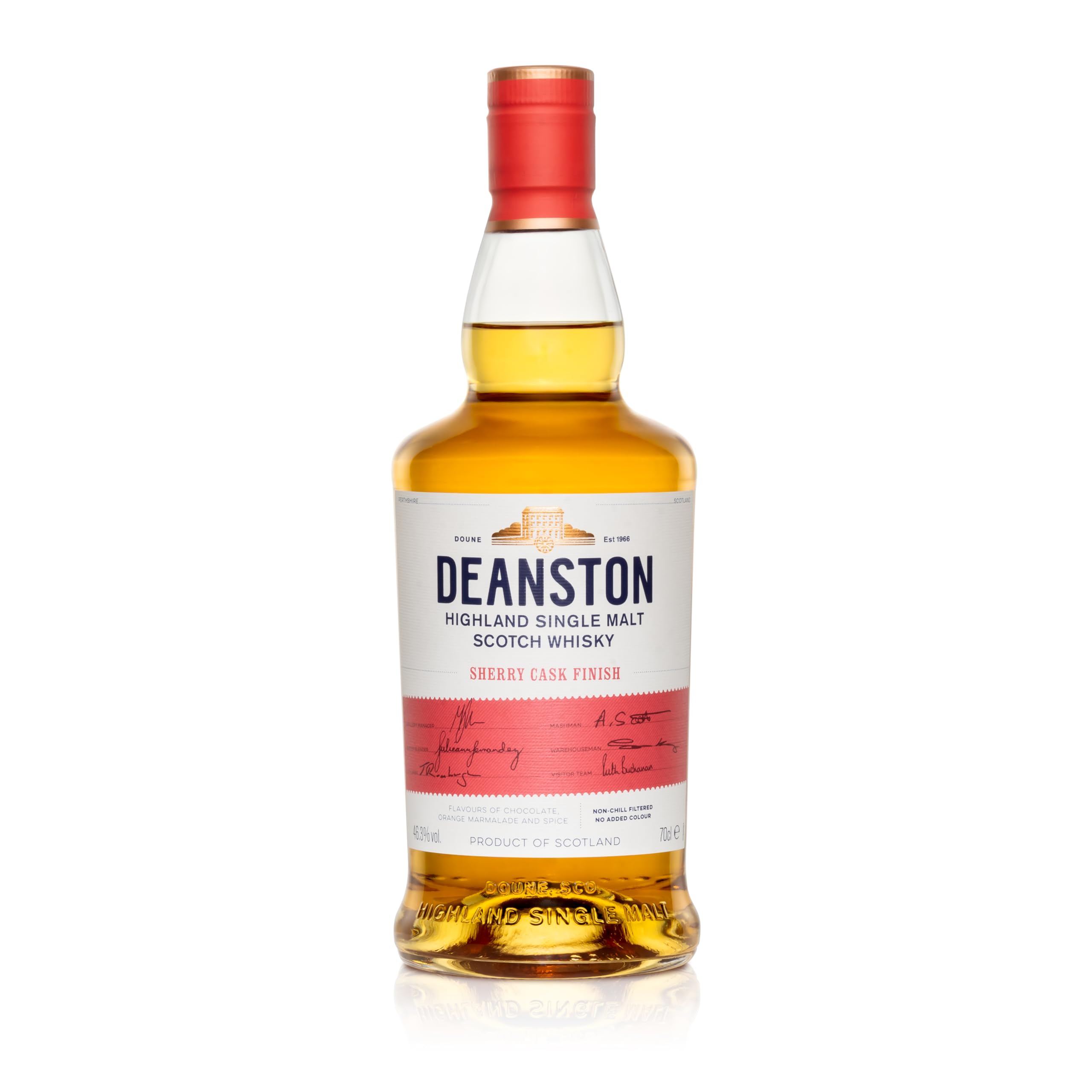 Deanston Sherry Cask Finish Single Malt Scotch Whisky | 46.3% vol | 70cl | Waxy, aromatic and spiced Scottish Whisky | Highland Single Malt Whisky ​