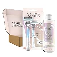 Vista 13 de Gillette Venus for Pubic Hair and Skin Shaving Set, Women’s Razor, 1 Handle + 2 Blade Refills + 2-in-1 Cleanser