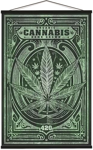 Vista 22 de Póster de cannabis orgánico cultivado en casa, 24 x 36 pulgadas