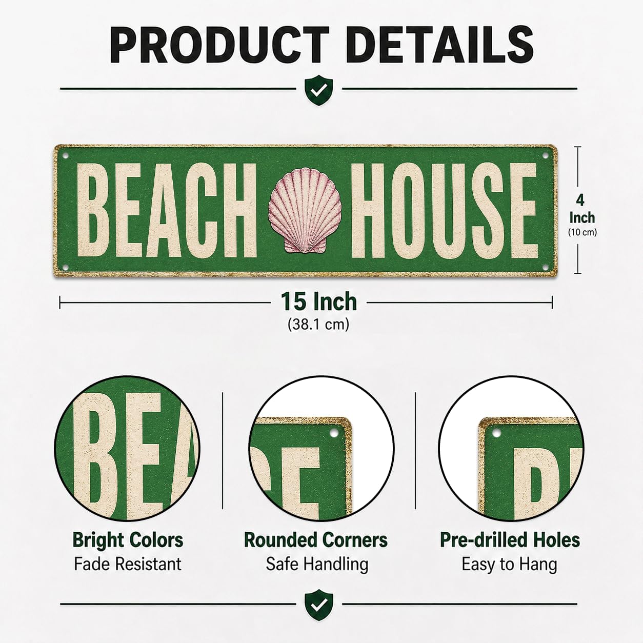 Metal Beach House Sign Beach Signs Wall Decor image 2
